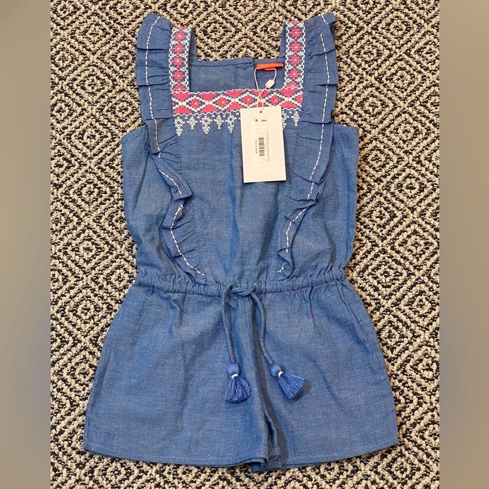 🎉 NWT! 🎉 Sunuva Girls’ Chambray Playsuit/Romper 3-4Y